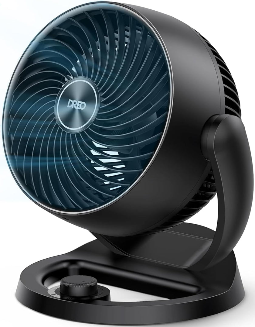 DREO Fan for Bedroom, 12 Inches, 70ft Powerful Airflow, 25db Quiet Table Air Circulator Fans for Whole Room, 120° Adjustable Tilt Desk Fan, 3 Speeds, Desktop Fan for Home, Office, Kitchen, RV 🍁 All In One Marketplace Canada