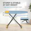 APEXCHASER Ironing Board with Iron Rest, Compact and Space Saver Iron Board, Extra Thick Cover, Height Adjustable, Wall Mount & Closet Hanger 13x43 Yellow 🍁 All In One Marketplace Canada
