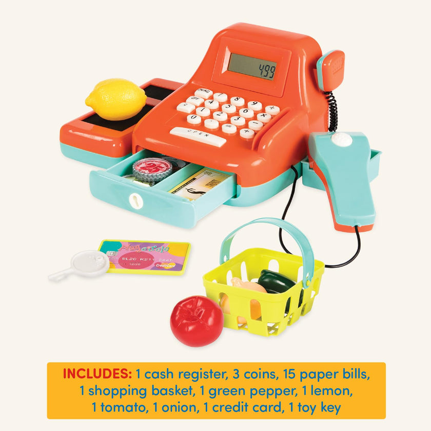 Battat Kids Cash Register with Scanner & Sounds, 26-Piece Set, 26 Pieces 🍁 All In One Marketplace Canada