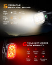 WOCBUY Bike Lights, Ultra-Slim & Lightweight Rechargeable Bicycle Lights Set, [5+6 Modes] Dual USB-C Bike Lights Front and Back, IP65 Waterproof Bicycle Lights for Night Riding Road Mountain Cycling 🍁 All In One Marketplace Canada