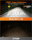 SEALIGHT 2026 Brightest H11 9005 LED Headlight Bulb Combo, 160,000LM 1200% Brighter, 6500K Cool White, 1:1 Halogen Size Wireless HB3 H9 Headlight Bulbs, Plug and Play Halogen Replacement, Pack of 4 🍁 All In One Marketplace Canada