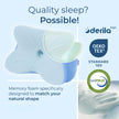 Derila Ergo Pillow Memory Foam Butterfly Neck Pillow, Side, Stomach Sleeper Pillows, oreiller Mousse memoire, Fete Des Meres Cadeaux Happy Mothers Day 21.25 x 14.17 x 4.72 inches 🍁 All In One Marketplace Canada