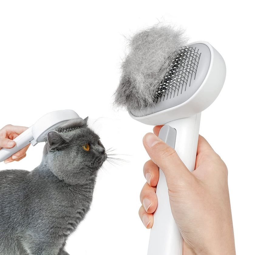 aumuca Cat Brush Dog Brush for Shedding, Cat Brushes for Long or Short Haired Cats, Dog Hair Brush Cat Grooming Brush Cat Comb Cat Deshedding Brush Easily Removes Mats, Tangles, and Loose Fur, White 🍁 All In One Marketplace Canada