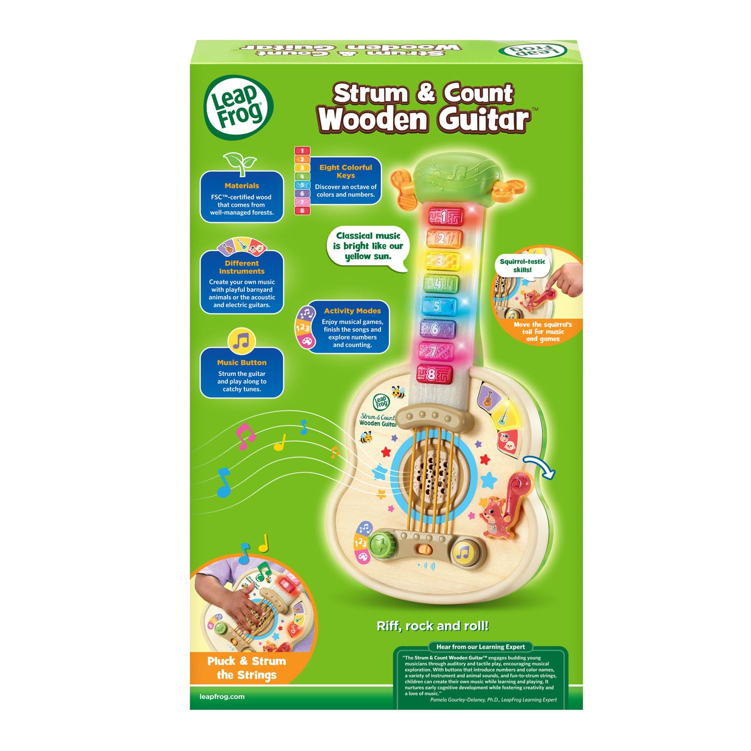 LeapFrog Strum & Count Wooden Guitar (English Version) 🍁 All In One Marketplace Canada