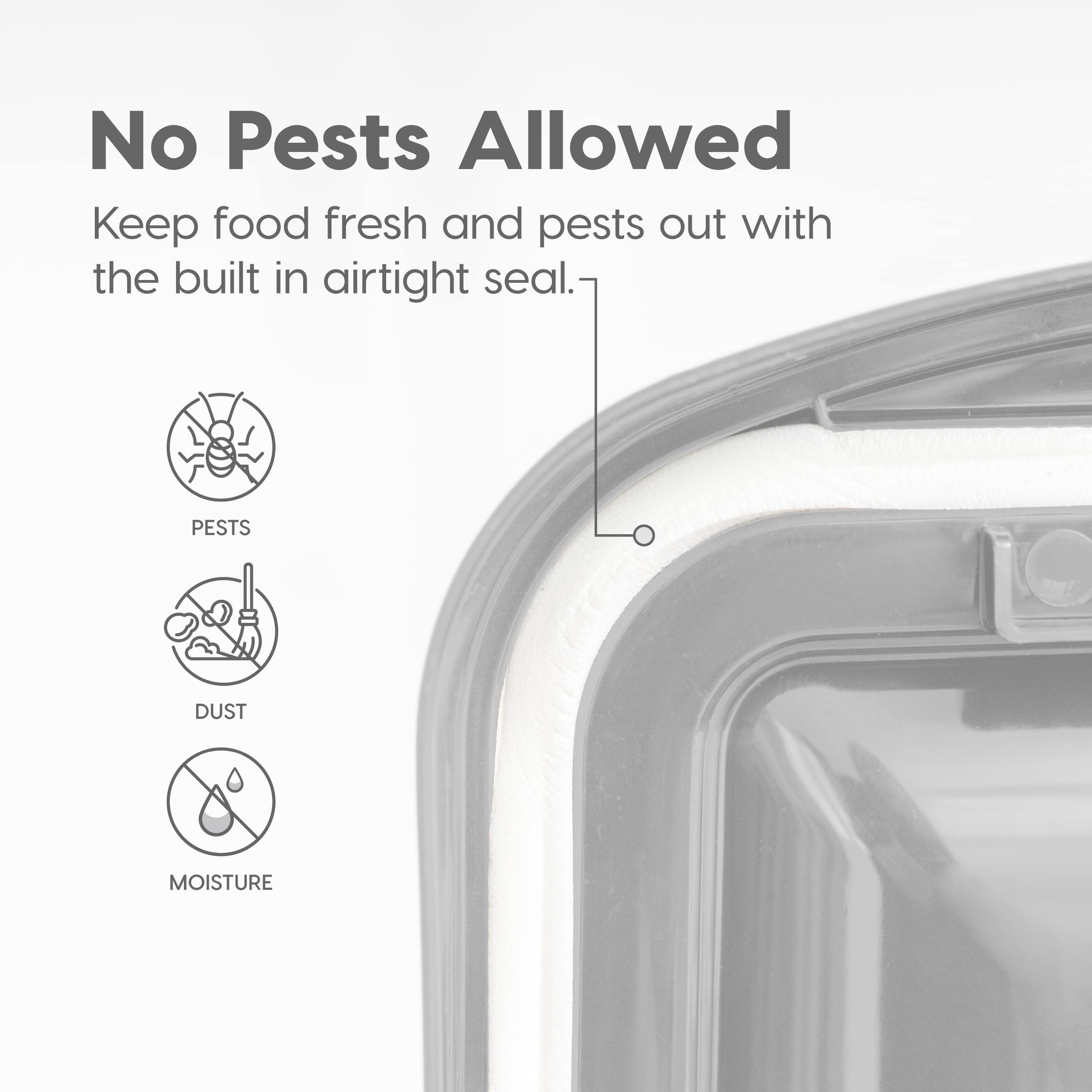 IRIS USA Dog Food Storage Container, Up to 10 lbs, Clear/Gray, Made in USA 🍁 All In One Marketplace Canada