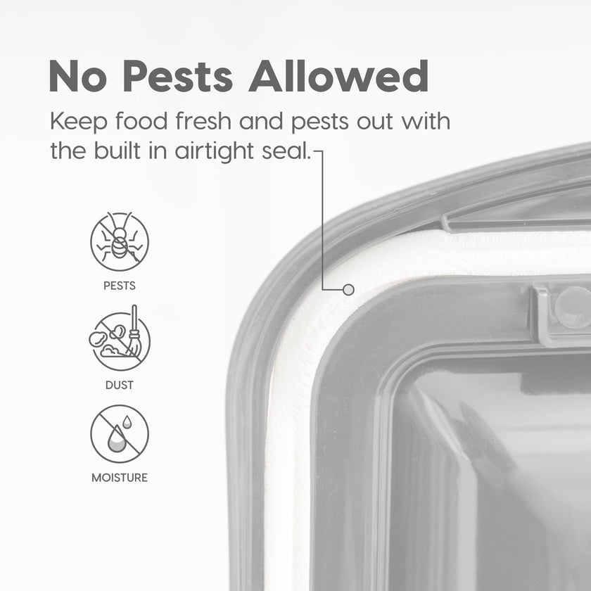 IRIS USA Dog Food Storage Container, Up to 10 lbs, Clear/Gray, Made in USA 🍁 All In One Marketplace Canada