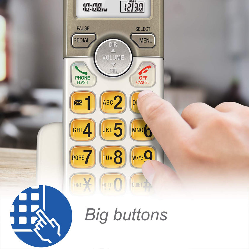 AT&T EL52203 2-Handsets Cordless Phone System with Answering System, Caller ID/Call Waiting - DECT 6.0 - Upto 14 Minutes Recording Time 🍁 All In One Marketplace Canada