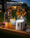 EUHOMY Ice Maker Countertop, 9 Cubes Ready in 6 Mins, 26lbs/24H, Self-Cleaning, Portable Ice Maker Machine with Carry Handle, Basket and Scoop, 2 Sizes of Bullet Ice for Home, Kitchen, Office 🍁 All In One Marketplace Canada