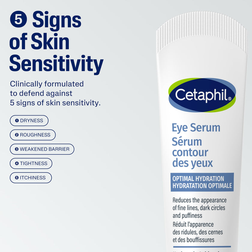 Cetaphil Optimal Hydration Eye Serum, Serum for Face, Wrinkles, Dark Circles & Puffiness, 48Hr Hydration with Hyaluronic Acid, Vitamin E & B5, Dermatologist Recommended, 14g 🍁 All In One Marketplace Canada