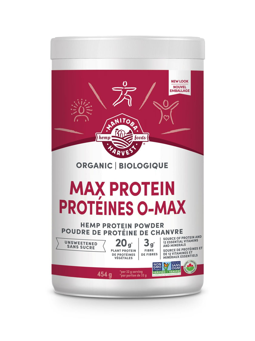 Manitoba Harvest Organic Max Protein Powder, Unsweetened, 454 g 🍁 All In One Marketplace Canada