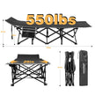 Overmont Portable Folding Camping Cot - 28” Extra Wide Portable Sleeping Cot Load 550 LBS with Carry Bag for Outdoor Travel Home Office Nap, Black 🍁 All In One Marketplace Canada