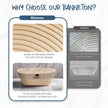Glimsax Banneton Proofing Basket Set of 2, 9