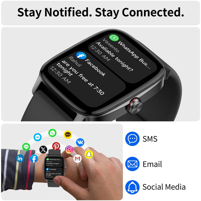 Smart Watch for Men Women, Bluetooth Call Smartwatch with AI Voice, 1.85