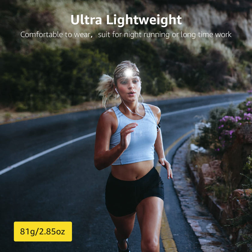 Lepro LED Headlamp Rechargeable, Super Bright Head Torch with Red Light & 5 Modes, Waterproof & Adjustable Headlight, Gear Essentials for Camping, Running, Hiking, Emergency (USB Cable Included) 🍁 All In One Marketplace Canada