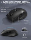 Wireless Keyboard and Mouse Combo - Full-Sized Ergonomic Keyboard with Wrist Rest, Phone Holder, Silent 2.4GHz Cordless Keyboard Mouse for Computer, Laptop, PC, Mac, Windows (Black, 1 Pack) 🍁 All In One Marketplace Canada