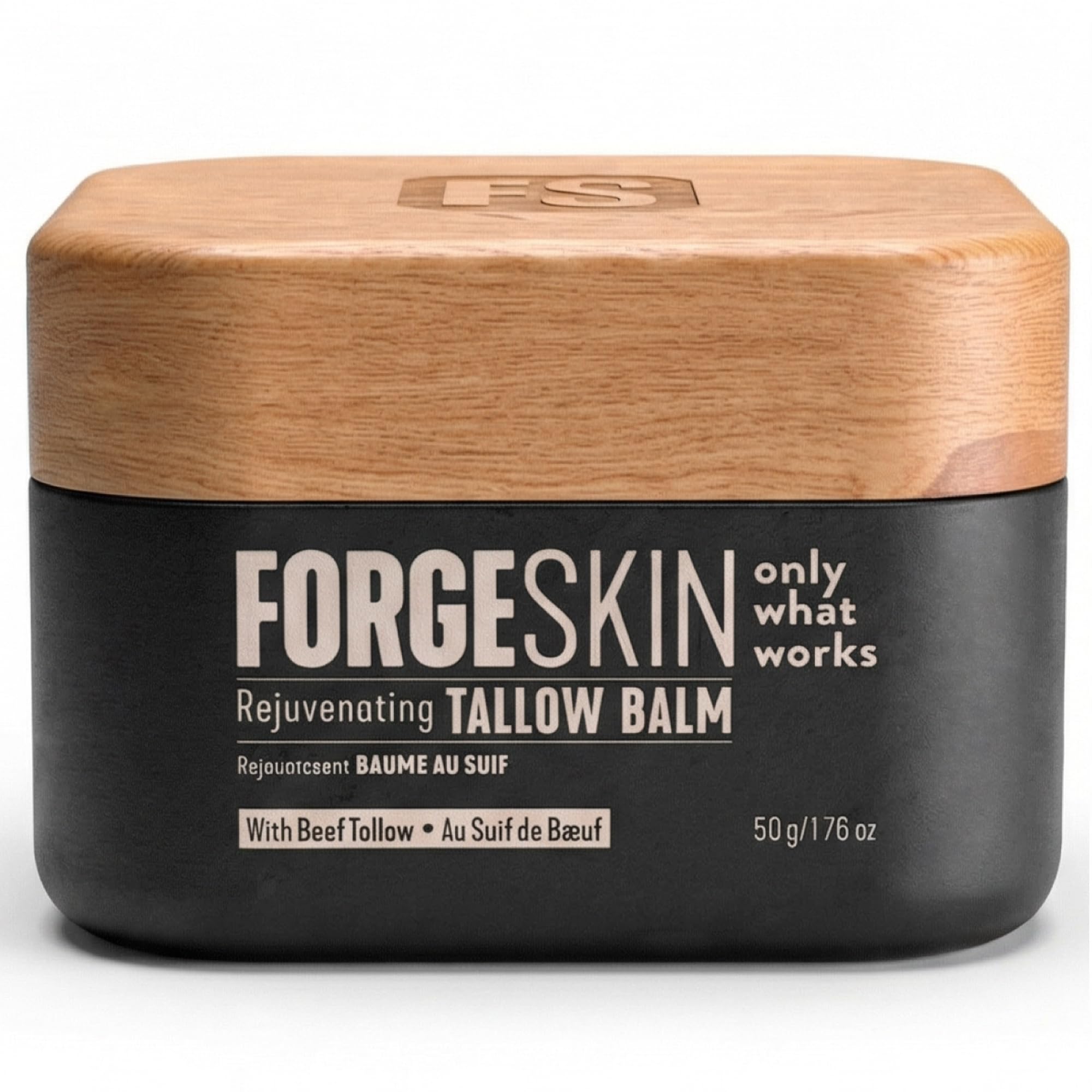 FORGE SKIN® Wrinkle Defense Beef Tallow Balm for Men [TALLOW-BASED] Moisturizer for Face Hydration - Hydrating Anti Aging Skin Cream - Natural Facial Skincare Lotion with Essential Oils (1.7 OZ) 🍁 All In One Marketplace Canada