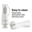 Proctor Silex Electric Immersion Blender with Detachable Dishwasher Safe Handheld Hand Blender Stick, 2-Speeds, 150 Watts, White (59739) 🍁 All In One Marketplace Canada