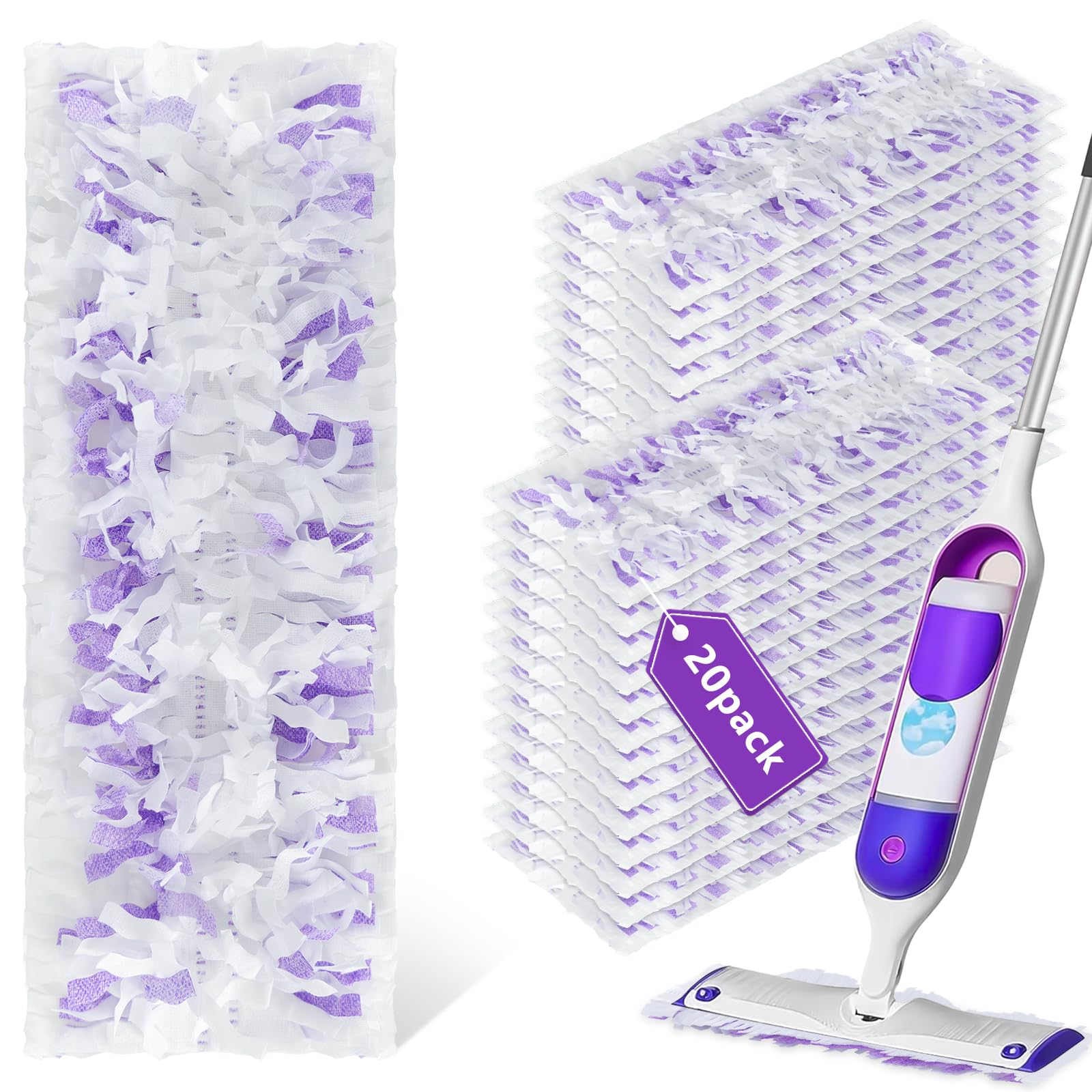 20 Pack Power Mop Refills Pad for Swiffer Power Mop Multi-Surface &Wood Mopping Pad Refills, Disposable Spray Wet Mopping Pad Replacement for Floor Cleaning 🍁 All In One Marketplace Canada
