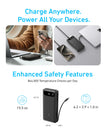 ANKER Power Bank, 20,000mAh Travel Essential Portable Charger with Built-in USB-C Cable, 3-Port 87W Max Fast Charging Battery Pack, for iPhone 17/16/15 Series, Samsung, Switch, and More (Black) 🍁 All In One Marketplace Canada