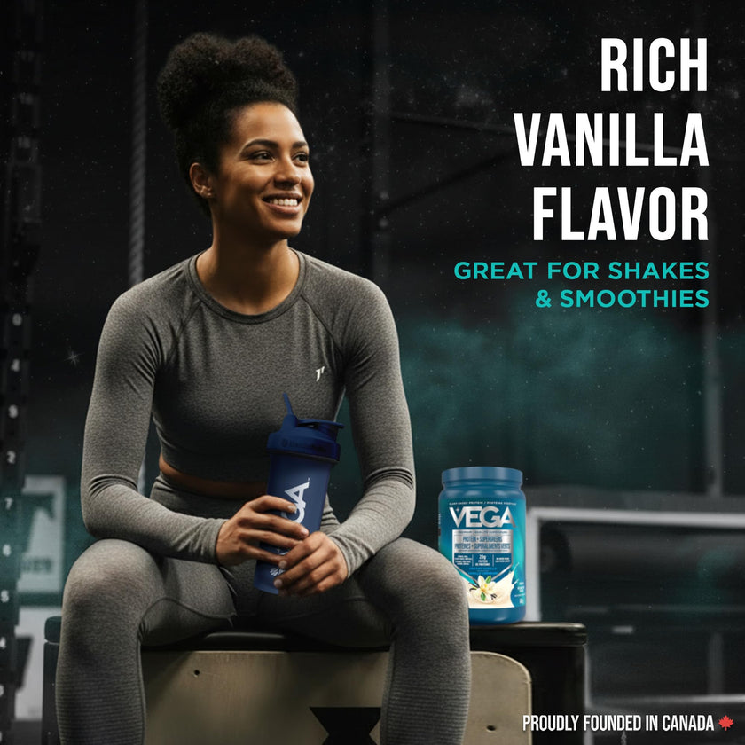 Vega Protein + Supergreens Vegan Plant Based Protein Powder – 20g Organic Pea Protein, Dairy-free, Healthy Breakfast Shake – Vanilla, 21 Servings, 614 grams (Pack of 1) 🍁 All In One Marketplace Canada