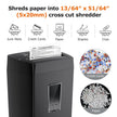 Bonsaii 12-Sheet Cross Cut Paper Shredder, 5.5 Gal Home Office Heavy Duty Shredder for Paper, Credit Card, Mail, Staples, with Transparent Window, High Security Level P-4 (C275-A) 🍁 All In One Marketplace Canada