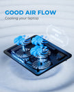 HAVIT HV-F2056 15-17 Inch Laptop Cooler Cooling Pad - Slim Portable USB Powered (3 Fans)(Black+Blue) 🍁 All In One Marketplace Canada
