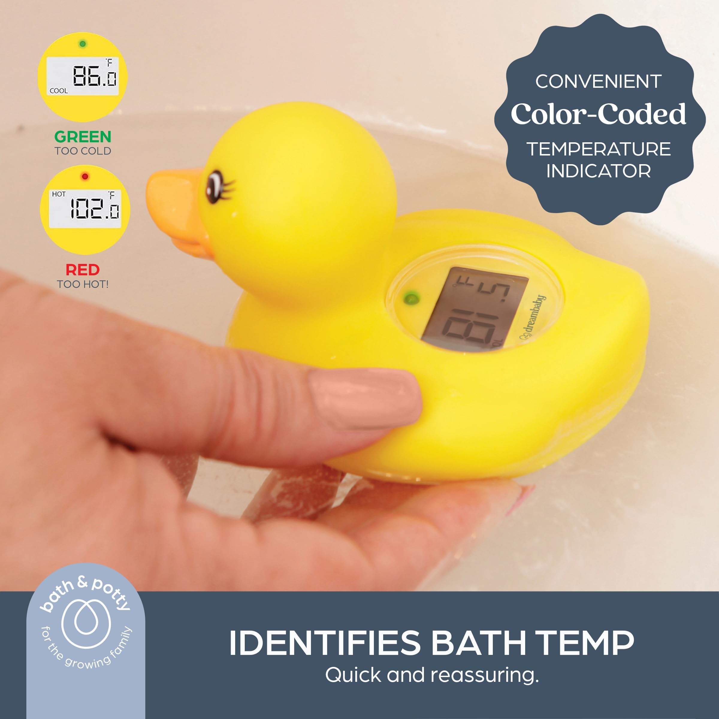 Dreambaby Duck Baby Bath Thermometer - Instant Read Digital Thermometer for Water and Room Temperature - Floating Baby Bath Toy - Newborn Must-Have 🍁 All In One Marketplace Canada