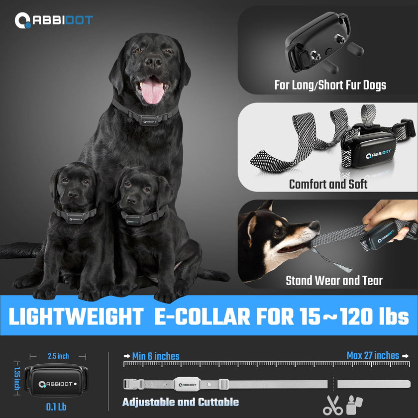 ABBIDOT 3300 Ft Dog Training Collar with Remote - [New Version] Shock Collar, 5 Training Modes, 88 Levels e Collar, Waterproof Training Collar for Small Medium Large Dogs(15~120 lbs) 🍁 All In One Marketplace Canada
