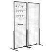 VEVOR 2' x 5.6' Grid Wall Panels Tower, 2 Packs Wire Gridwall Display Racks with T-Base Floorstanding, Double Side Gridwall Panels for Art Craft Shows, Retail Display with Extra Clips and Hooks 🍁 All In One Marketplace Canada