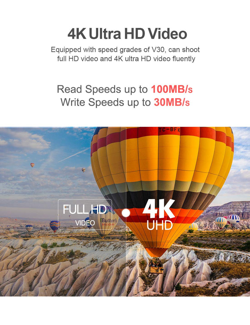 Netac 128GB Micro SD Card Micro Mini SD Card SDXC UHS-I Flash Memory Card, High Speed TF Card up to 100MB/s - Full HD Video Recording U3, Class10, V30, A1, 667X, eXFAT 🍁 All In One Marketplace Canada