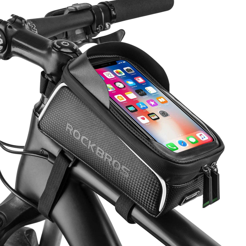 ROCKBROS Bike Phone Frame Bag 1.6L Bike Bag Waterproof Bike Accessories Touch Screen Bicycle Phone Case Compatible Phone Under 7” 🍁 All In One Marketplace Canada