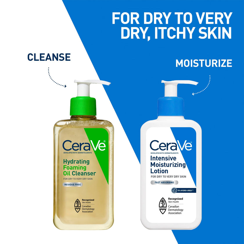 CeraVe Intensive Moisturizing Lotion with 5% Hydro-Urea & Shea Butter, for Dry to Very Dry Skin, Hydrates Itchy Skin due to Dryness. Fragrance-Free, Developed with Dermatologist, 473mL 🍁 All In One Marketplace Canada