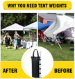 MOPHOEXII 4-Pack 112 LBS Extra Large Pop up Canopy Weights Sand Bags for Outdoor Pop Up Canopy Tent Gazebo Outdoor Instant Canopies Sand Bags without Sand - Black 🍁 All In One Marketplace Canada