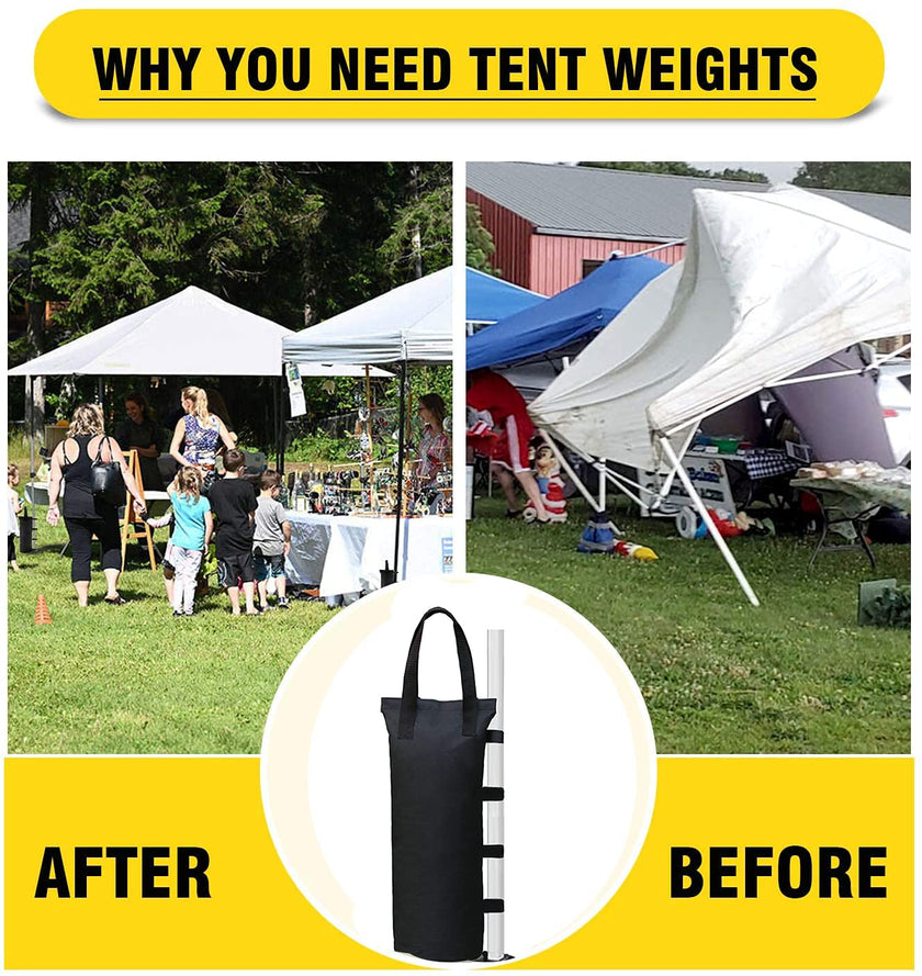 MOPHOEXII 4-Pack 112 LBS Extra Large Pop up Canopy Weights Sand Bags for Outdoor Pop Up Canopy Tent Gazebo Outdoor Instant Canopies Sand Bags without Sand - Black 🍁 All In One Marketplace Canada