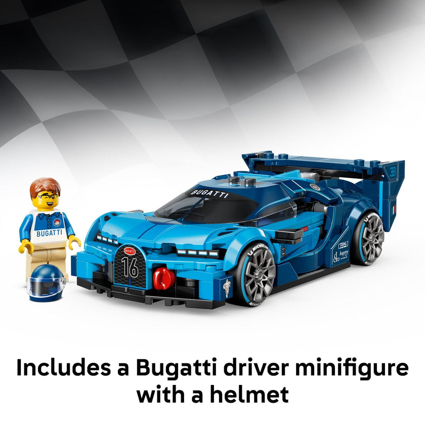 LEGO Speed Champions Bugatti Vision Gran Turismo Hyper Sports Car Building Toy for Kids & Gamers - Building Set W/Bugatti Driver Minifigure for Boys & Girls, Ages 9+ - Gift Idea for Birthdays - 77253 🍁 All In One Marketplace Canada