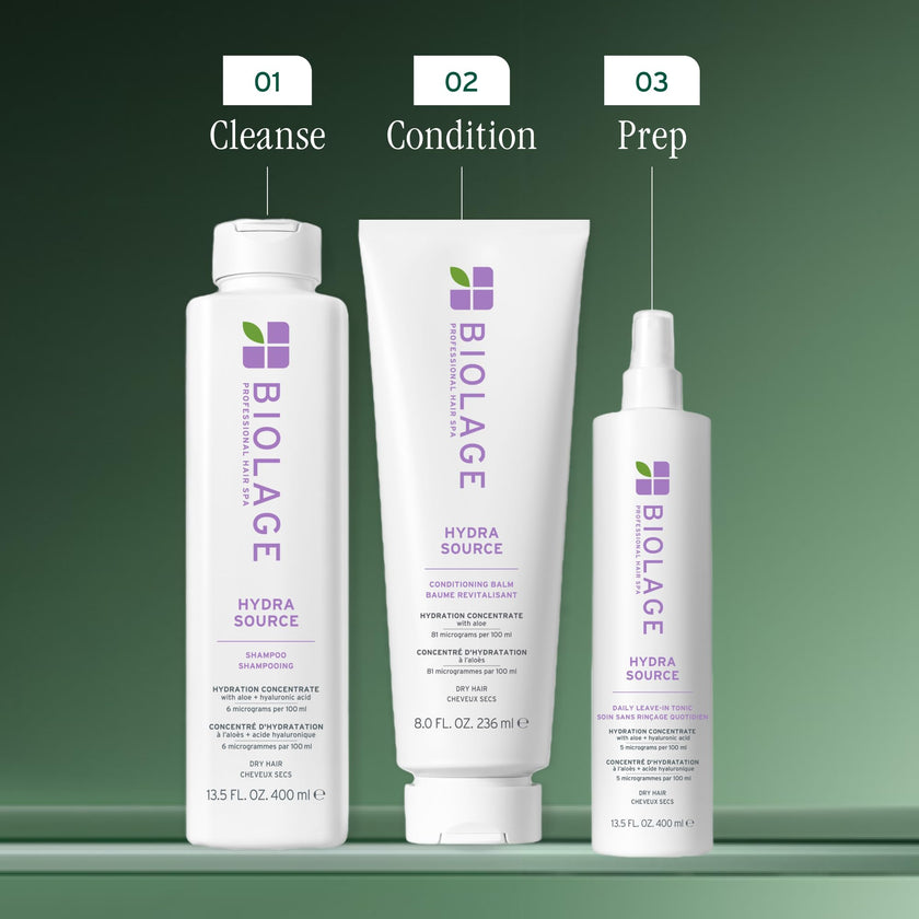 Biolage Shampoo, HydraSource Hydrating Shampoo for Dry Hair, With Aloe, Nourishing and Moisturizing, Weightless Shampoo, Silicone Free, Paraben Free, Vegan 🍁 All In One Marketplace Canada