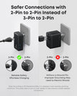Anker Nano European Travel Plug Adapter, 5-Port Fordable Travel Adapter with 1AC 2USB-A 2USB-C Ports,Temperature Control, Essentials for Over 200 Countries, Ideal for Travel (1-Pack) (Black) 🍁 All In One Marketplace Canada