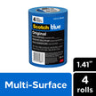 Scotch Painter’s Tape ScotchBlue Original Painter's Tape, Multi-Surface, 36 mm (4 Rolls) - 2090-1.41 Inch X 60 Yards, Blue (2090-36EP4) 🍁 All In One Marketplace Canada