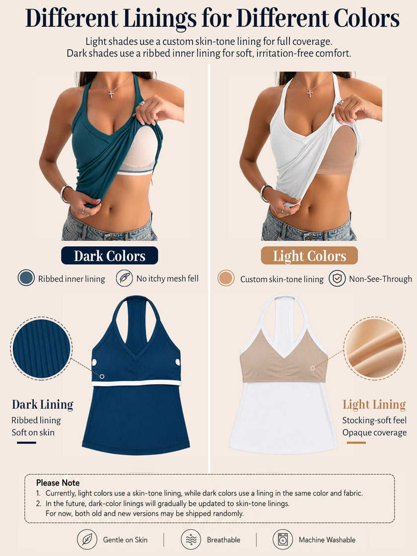 Danysu V Neck Cotton Tank Tops with Built-in Shelf Bra Sleeveless Racerback Fitted Basic Cami Shirts Black M 🍁 All In One Marketplace Canada