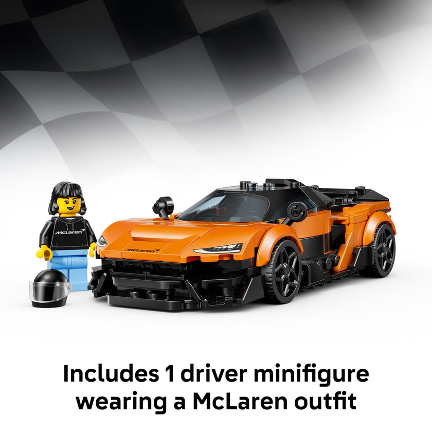 LEGO Speed Champions McLaren W1 Race Car Toy for Boys & Girls, Ages 9+ - Building Set for Pretend Play & Display w/1 Driver Minifigure - Gift Idea for Kids & Supercar Fans - 77257 🍁 All In One Marketplace Canada