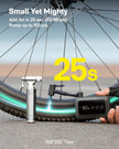 HOTO Electric Bike Pump, 150PSI Fast Inflate with Pressure Gauge, Mini Portable Bicycle Tire Inflator with Schrader & Presta Valve, for E-Bike, Road, Mountain, City and Fat Bikes, Motorcycle, BMX 🍁 All In One Marketplace Canada