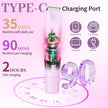 Beanify 2-in-1 Electric Shaver & Bikini Trimmer With LED Display for Women & Men，IPX7 Waterproof Wet/Dry Electric Razor With Dual Head , Rechargeable Painless Body & Facial Hair Remover, Travel-Size (Purple) 🍁 All In One Marketplace Canada
