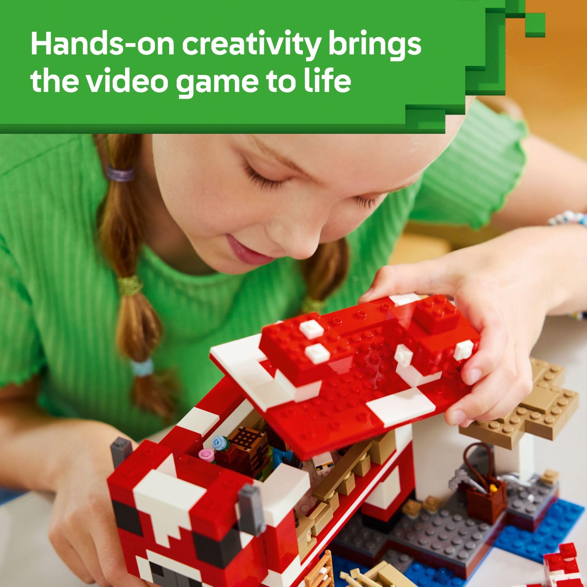 LEGO Minecraft The Mooshroom House Toy Figures and Playset - Building Minecraft Toy for Kids, Boys and Girls, Ages 8+ - with Steve and Other Figures for Pretend Play - Gift Idea for Birthdays - 21270 🍁 All In One Marketplace Canada