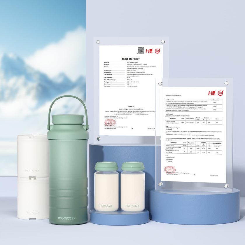 Momcozy 22oz Portable Breast Milk Cooler for Outdoor, 360°Total Cooling for 24Hours, Larger Capacity Travel Breastmilk Chiller with 2pcs Baby Bottles for Breastmilk Storage, Breastfeeding Essentials 🍁 All In One Marketplace Canada
