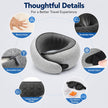 Purroch Neck Pillow Airplane, Travel Pillow with Eye Mask & Earplugs, Memory Foam Pillow with Adjustable Velcro Strap, Pillows for Travel, Plane, Car, Home, Work, Light Grey 🍁 All In One Marketplace Canada