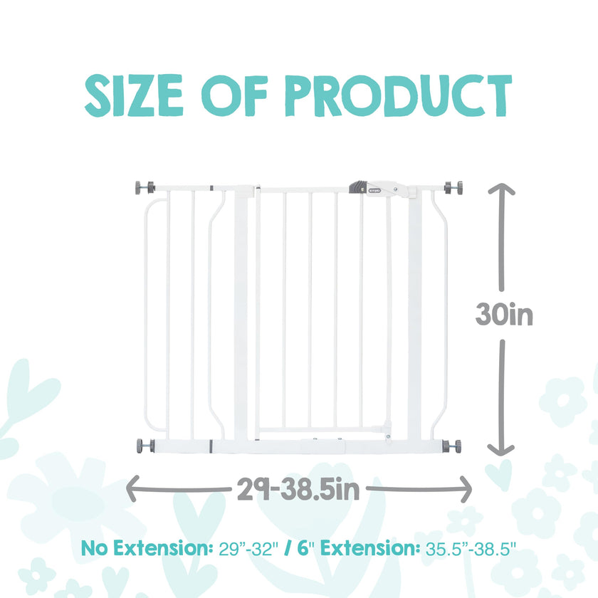 Regalo Easy Step 38.5-Inch (97.75cm) Extra Wide Baby Gate, Award Winning Brand, Includes 6-Inch (15.25cm) Extension Kit, 4 Pack Pressure Mount Kit and 4 Pack Wall Mount Kit 🍁 All In One Marketplace Canada