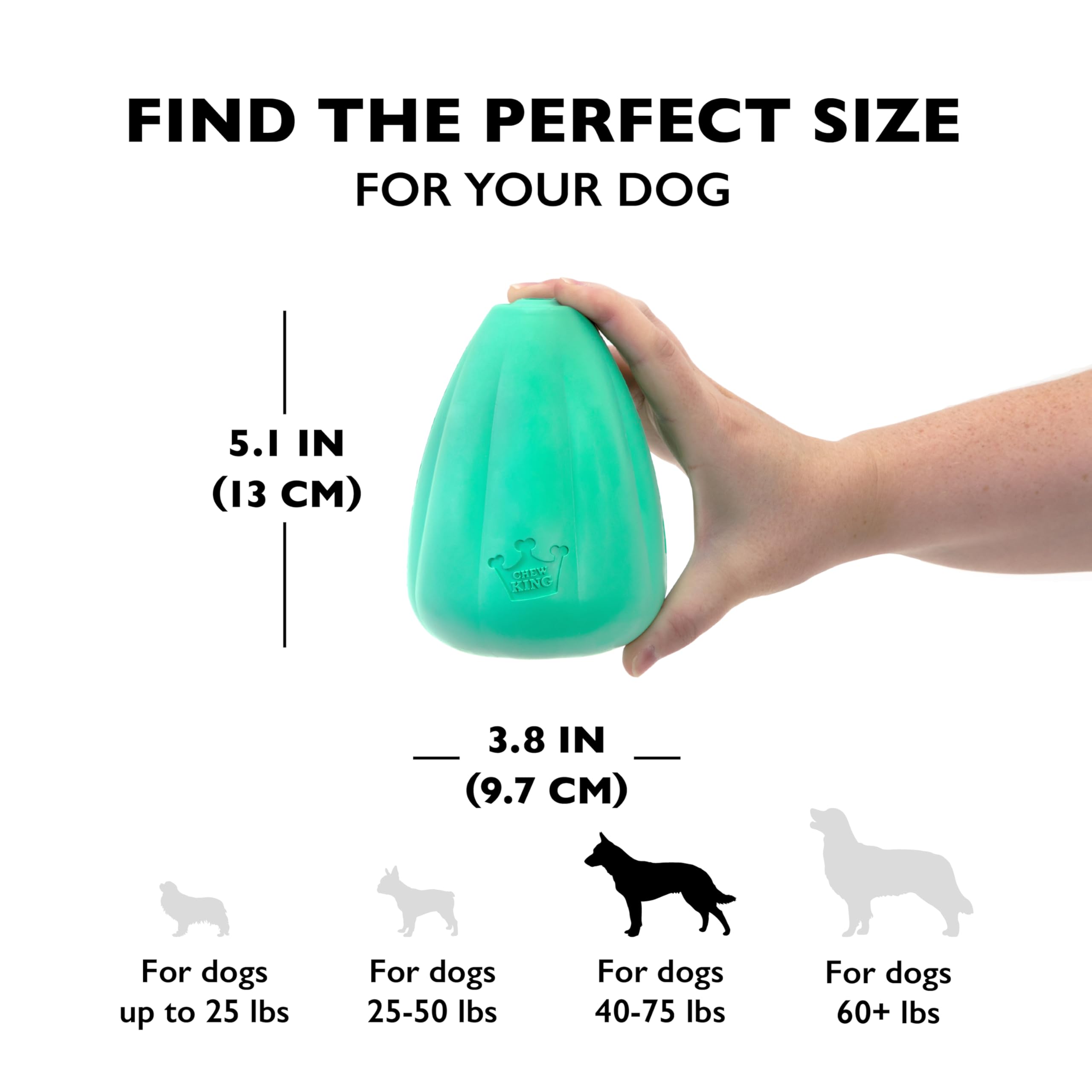 Chew King Premium Treat Dog Toy, XL, Extremely Durable Natural Rubber Toy, Pack of 2, All Breed Sizes 🍁 All In One Marketplace Canada