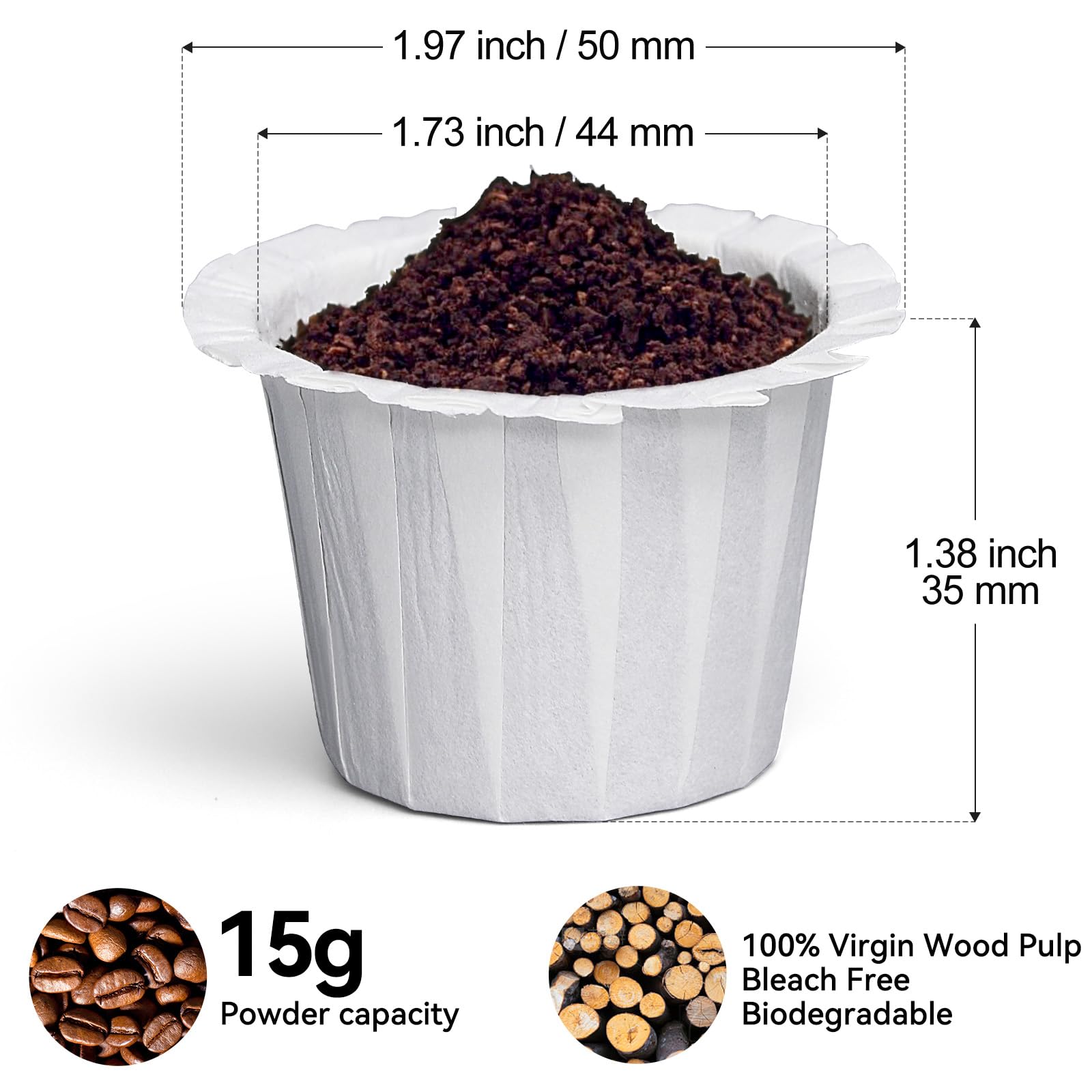 300 Count Fanativita K Cup Coffee Filters Disposable, Compatible with All Reusable K Cups (White) 🍁 All In One Marketplace Canada