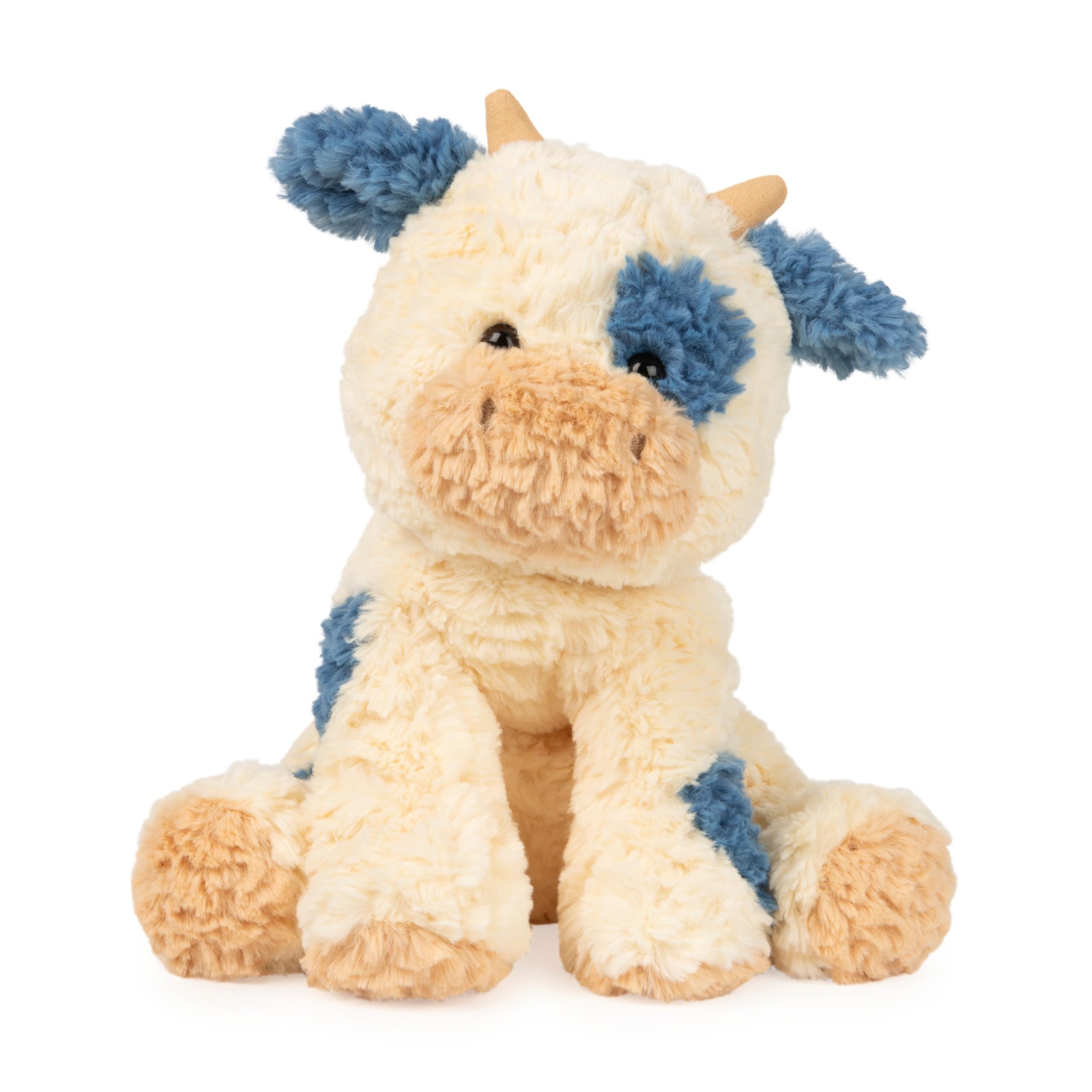 GUND Cozys Collection Cow, Stuffed Animal for Ages 0 and Up, Spring Decor Plush Toy, Cream/Blue, 10” 🍁 All In One Marketplace Canada