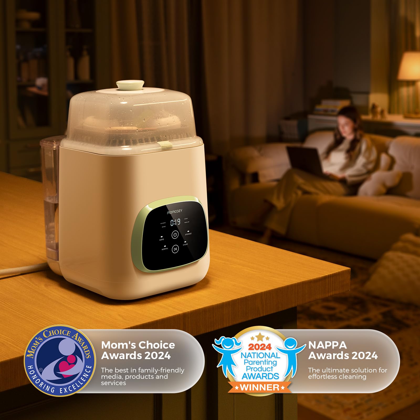 Momcozy KleanPal Pro Baby Bottle Washer, Sterilizer & Dryer - All-in-One Cleaning Machine for Bottles, Pump Parts & Baby Essentials - Time-Saving & Effortless Care 🍁 All In One Marketplace Canada